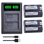 PowerTrust 2- Pack BP-511 BP-511A Battery + BP 511 Battery LED Dual Charger with type-C port for Canon EOS 5D 10D 20D 20Da 30D 40D 50D 300D PowerShot G1 G2 G3 G5 G6 Pro 1 Pro 90 Pro 90IS Camera
