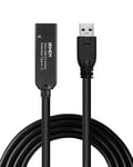 LINDY 10m USB 3.0 Type A to C, Active Extension Cable, Long Distance USB Connection, PCs, Macs, Laptops, MacBook, Tablet, Smartphone, PS5, VR Headset, Printer, Webcam, Ext Drive etc.