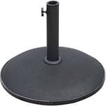Ram® Pied de Parasol Rond en béton pour terrasse Noir Diamètre 50 cm 10 kg
