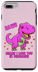 iPhone 7 Plus/8 Plus Rawr Means I Love You In Dinosaur with Big Pink Dinosaur Case