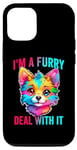 iPhone 14 Pro I'm A Furry Deal With It Cute Furry Fandom Funny Fursona Case