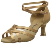 Diamant Chaussures de Danse Latine pour Femme 035-077-087 Salon, Brun Bronze, 44 EU