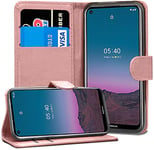 KP TECHNOLOGY Nokia 5.4 Case, Nokia 5.4 Leather Case, Nokia 5.4 Book Flip Leather Wallet Cover with Card Slots for Nokia 5.4 [Compatible With Nokia 5.4 Screen Protector] (ROSE GOLD)