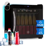 Fridge Refrigerator Beverage Cooler Table Top 47 L Freestanding Glass WiFi Black