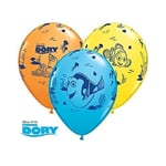 Disney Pixar Finding Dory, Dory & Friends 11" Latex Balloons, Assorted Colours, 6 per pack, Party Decorations