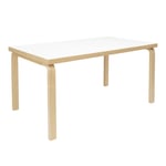 Artek - Aalto Bord 82B, Vit laminat, Klarlackad