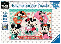 Ravensburger - Puzzle pour enfants - 150 p XXL - Mickey et Minnie amoureux / Disney Mickey Mouse - Dès 7 ans - Puzzle de qualité supérieure - Carton épais et résistant - 13325
