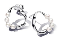 Pandora Essence Sterling silver pärlörhängen 293276C01