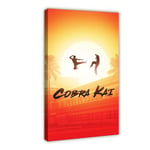 TV Cobra Kai Canvas Poster Bedroom Decor Sports Landscape Office Room Decor Gift 16×24inch(40×60cm) Frame: