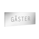 Självhäftande skylt "Gäster", polerad, Smedbo