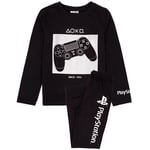 Playstation Boys Game Controller Lång Pyjamas Set 9-10 År Bla Black/White 9-10 Years