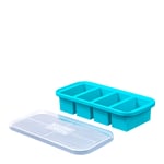 Souper Cubes - Matoppbevaring med lokk silikon 1-cup 4x250 ml blå