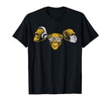 Three Chimpanzee Heads Wise Monkey Speak Hear & See No Evil T-Shirt