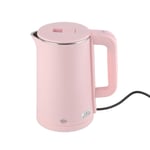 (Pink)2.3L Electric Kettle Stainless Steel Double Layer Anti Sclading Automat TD