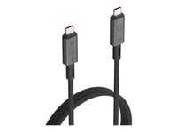 LINQ - Câble USB - 24 pin USB-C (M) pour 24 pin USB-C (M) - USB4 / Thunderbolt 3 / Thunderbolt 4 / DisplayPort - 1 m - support 4K144Hz (3840 x 2160), support 8K60Hz (7680 x 4320), Alimentation...