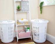 8 x Plastic Laundry Basket with Lid 60L Deluxe Hamper Bin Clothes Toy Storage