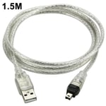 Câble USB MALE vers prise Firewire vers mini adaptateur 4 broches vers Firewire pour périphériques compatibles uniquement avec ce TYPE d&#39;adaptateur