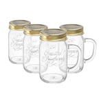 Quattro Stagioni Glass Preserving Jars 475ml Clear Pack of 4