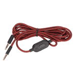 Huvudtelefonkabel med inbyggd mikrofon, ersättningsheadsetkabel med volymkontroll för Logitech G433 G233 G Pro X PC Telefon