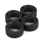 Sunnyflowk 4pcs 1/10 Medium Grain Drift RC On-road Car Tyre RubberTire Tyre 47mm for Wheels Traxxas HPI Kyosho Racing HSP (Black)