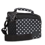 USA Gear Micro 4:3 Bridge Camera Bag with Rain Cover, Adjustable Dividers and Protective Neoprene - Compatible With Nikon Coolpix S9900, Canon PowerShot SX710 HS, ELPH 350 HS and More - Polka Dot