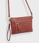 The Ruby Leather Cross-Body Clutch Bag