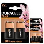Duracell Plus 9V PP3 6LR61 Alkaline Batteries x 6 *Long Expiry*