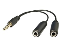 Lindy 3.5mm Stereo Jack Splitter Cable - Câble audio - mini-phone stereo 3.5 mm mâle pour mini-phone stereo 3.5 mm femelle - 60 cm - noir