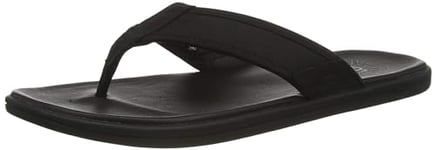UGG Seaside Flip Leather Sandal, Black, 11 UK