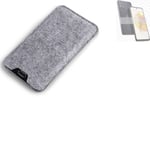 Felt case sleeve for Motorola Moto G73 5G grey protection pouch