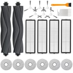 Kaiyaner 20 Accessoires pour Dreame L10s Ultra / L10 Ultra / L10 Prime/Xiaomi X20+ Accessoires pour Aspirateurs avec 2 Brosse Principale 6 Chiffons de Nettoyage 4 Filtre 6 Brosse Latérale