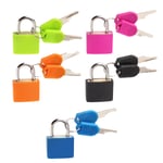 Serrures avec clés, 5 couleurs, cadenas pour petites valises, cadenas de voyage pour bagages, sac à dos, casier de gym, sac pour ordinateur portable