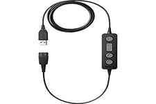 Jabra Link 260 USB Adapter for Corded QD Headset,black