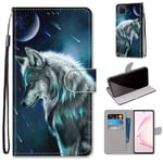 SATURCASE Case for Samsung Galaxy Note 10 Lite, Beautiful PU Leather Flip Magnet Wallet Stand Card Slots Hand Strap Protective Cover for Samsung Galaxy Note 10 Lite / A81 (DK-16)