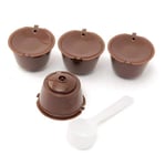 4pcs Reusable Refillable Coffee Capsule Pods with Foaming Function More Than 200 Times Reusable Coffee Pods for Dolce Gusto Brewers