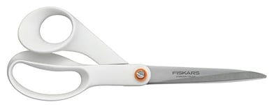 Fiskars Universal Scissors, Total Length: 21 cm, Steel/Synthetic Material, Functional Form, White, 1020412