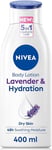 NIVEA Lavender Body Lotion (400ml), Moisturiser for Dry Skin with... 