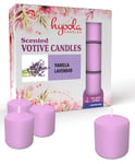 Hyoola Scented Votive Candles - Vanilla Lavender Votive Candles Scented -12 Hour Burn Time - 9 Pack - European Made