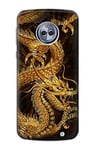 Chinese Gold Dragon Printed Case Cover For Motorola Moto G6 Plus