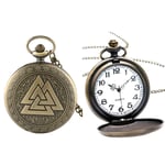 Nordic Valknut Pocket/Fob Watch Norse Triangle Knot Steampunk/Victorian/Wedding/