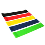 tydv 5 Pieces Of Yoga Resistance Band Indoor And Outdoor Fitness Equipment Latex Fitness Training Yoga Pilates Elastic Resistance Band