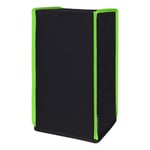 playvital Black Nylon Dust Cover for Xbox Series X Console, Soft Neat Lining Dust Guard, Anti Scratch Waterproof Cover Sleeve for Xbox Series X Console - Neon Green Trim