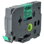 vhbw 1x Ruban compatible avec Brother PT P900W, P950NW, P950W, P750W, P900, P900NW imprimante d'étiquettes 12mm Noir sur Vert, flexible