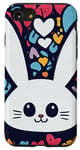 Coque pour iPhone SE (2020) / 7 / 8 Happy In Love – Lapin super mignon Chibi Anime Bunny Rabbit