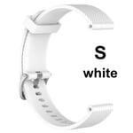 Silicone Watch Band Wrist Strap 20mm White S