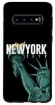 Coque pour Galaxy S10 Enjoy Cool New York City Statue Of Liberty Skyline Graphic