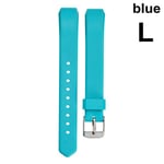 Silicone Wristband Smart Watch Strap Bracelet Blue L