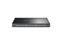 Tp-Link Omada Sg3452p, Hanterad, L2/L3, Gigabit Ethernet (10/100/1000), Strömförsörjning Via Ethernet (Poe) Stöd, Rackmontering, 1U