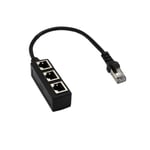 3 Ports Ethernet Switch Rj45 Y Splitter Core Extension Cord As The Picture