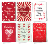 Valentines Day Cards Pack Of 6 Valentines Cards For Boyfriend Girlfriend Husband